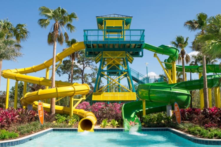 Dual water slides